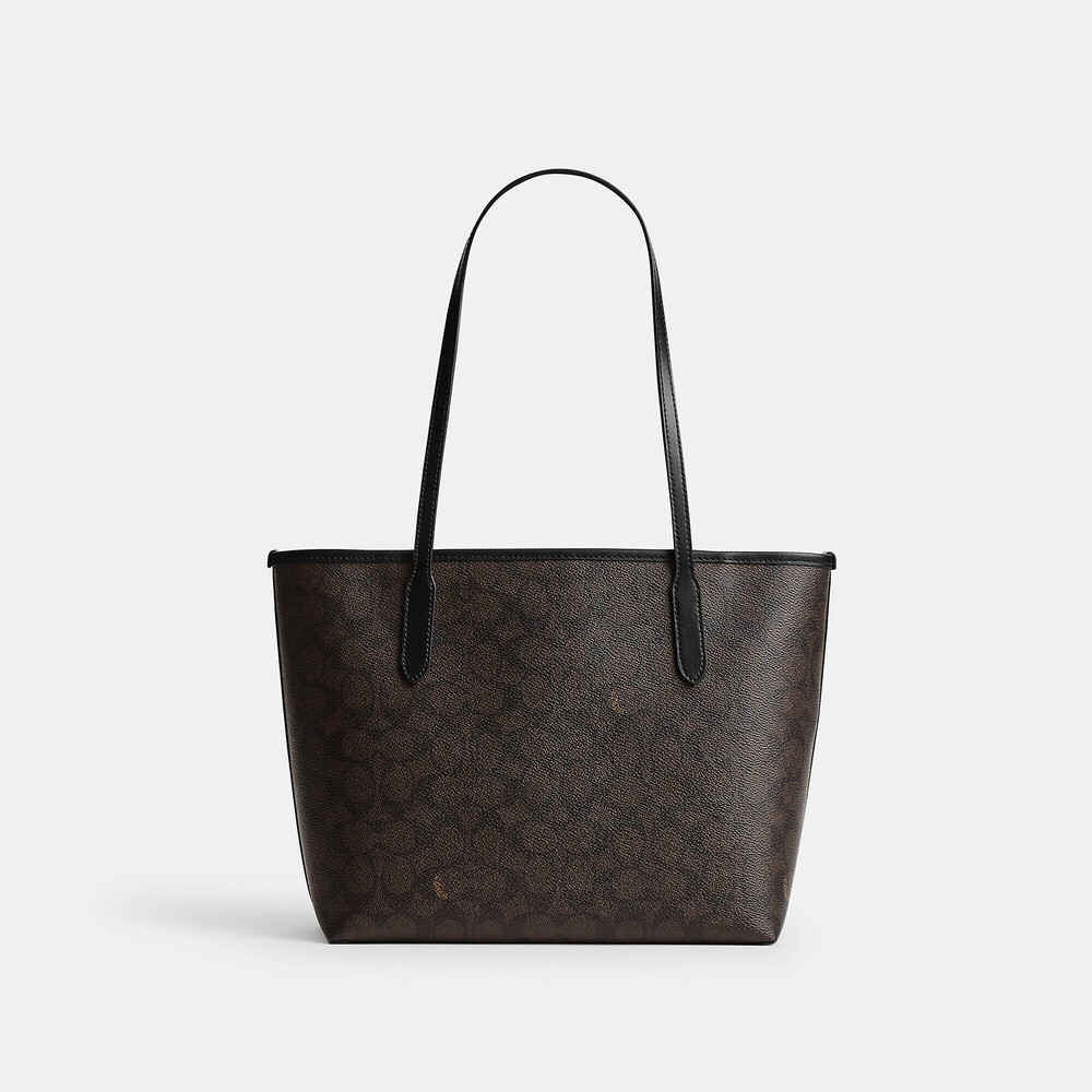 Coach Outlet Medium City Tote Bag In Signature Canvas